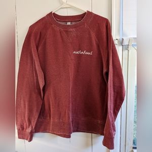 Women's. Medium. Motherhood sweatshirt. Dark rose/mauve color